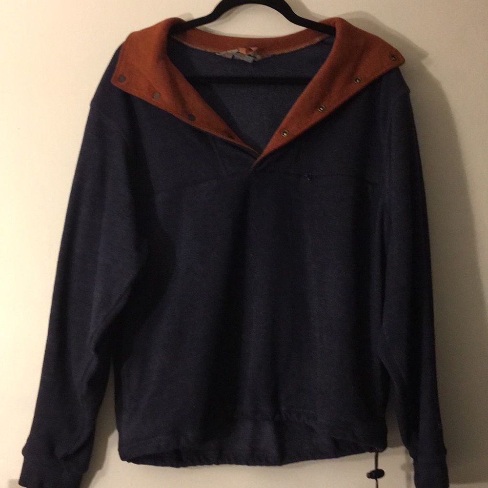 Brown and navy collared sweater - Picture 1 of 4